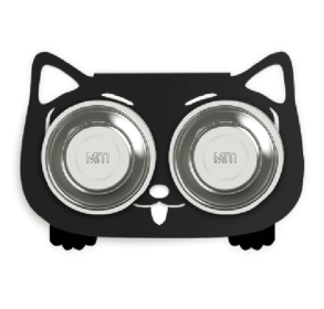 Anti-falling Cat Dog Feeding Water Bowl (Option: Black-Style1)