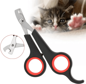 2 pcs pet Nail Clipper for All Small Animals; Dogs; Cats etc. dog Nail Clipper (Color: White+Black, No: 2pcs)